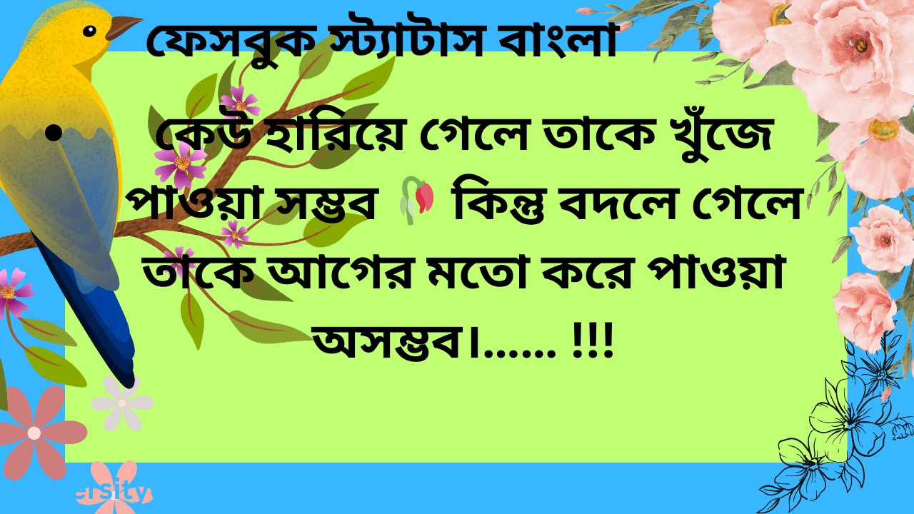 ফেসবুক স্ট্যাটাস বাংলা