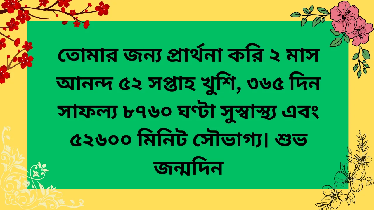 শুভ জন্মদিনের শুভেচ্ছা বার্তা ও স্ট্যাটাস